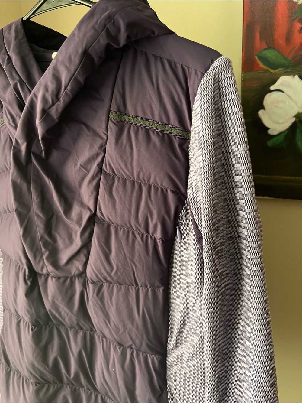 Lululemon fluff off down jacket Purple Quilted Hooded Pullover - Picture 4 of 7